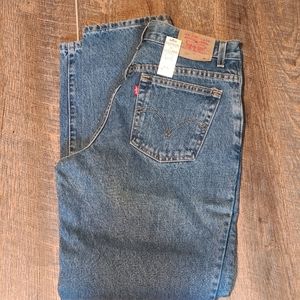 Levi Strauss 550 relaxed fit taper leg size 12 misses jeans 100% COTTON New